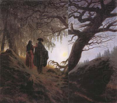 Man and Woman Contemplating the Moon (mk10), Caspar David Friedrich